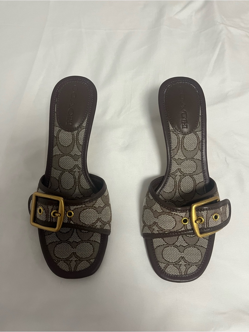 Coach Margot Sandal In Signature Jacquard
